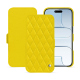 가죽 커버 Apple iPhone 17 Air - Jaune fluo - Couture ( Pantone #c9ff57 ) 