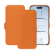 Apple iPhone 17 Air leather case - Orange PU ( Pantone #ff9351 )