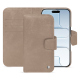 Étui portefeuille cuir Apple iPhone 17 Air - Taupe vintage ( Pantone #bda790 ) 