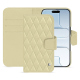 Funda de piel para cartera Apple iPhone 17 Air - Beige - Couture ( Nappa - Pantone #ceb888 ) 