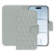 Capa de couro para carteira Apple iPhone 17 Air - Gris - Couture ( Nappa - Pantone #c1c6c8 ) 