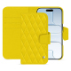 Lederschutzhülle Apple iPhone 17 Air - Jaune fluo - Couture ( Pantone #c9ff57 ) 