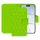 苹果 iPhone 17 Air 真皮钱包保护套 - Vert fluo - Couture ( Pantone #00ab5f ) 