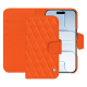 Apple iPhone 17 Air leather wallet case - Orange fluo - Couture ( Pantone #ff5406 ) 