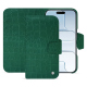 Étui portefeuille cuir Apple iPhone 17 Air - Crocodile pino ( Pantone #173F35 ) 