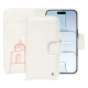 Capa de couro para carteira Apple iPhone 17 Air - Blanc escumo ( Pantone #D6D6D1 )