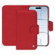Apple iPhone 17 Air leather wallet case - Rouge Veggie ( Pantone #862633 ) 