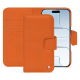 Apple iPhone 17 Air leather wallet case - Orange Veggie ( Pantone #cb6015 ) 