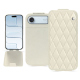Apple iPhone 17 Air leather case - Blanc - Couture ( Nappa - White ) 