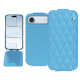Custodia in pelle Apple iPhone 17 Air - Bleu ciel - Couture ( Nappa - Pantone #abcae9 ) 