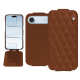 Capa em pele Apple iPhone 17 Air - Marron - Couture ( Nappa - Pantone #8B4720 ) 