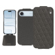 Capa em pele Apple iPhone 17 Air - Anthracite - Couture ( Pantone #41403c ) 