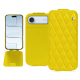 Custodia in pelle Apple iPhone 17 Air - Jaune fluo - Couture ( Pantone #c9ff57 ) 