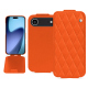 Capa em pele Apple iPhone 17 Air - Orange fluo - Couture ( Pantone #ff5406 ) 