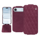 Housse cuir Apple iPhone 17 Air - Prune vintage - Couture ( Pantone #612434 ) 