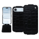 Apple iPhone 17 Air leather case - Crocodile nero ( Noir / Black) 