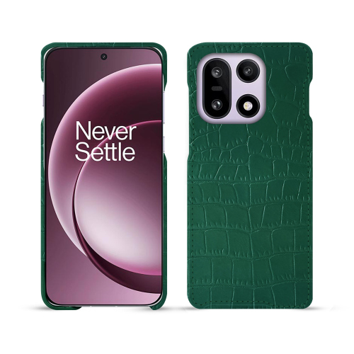 OnePlus 15 后壳——Noreve 奢华定制皮革保护套Crocodile pino ( Pantone #173F35 ) 