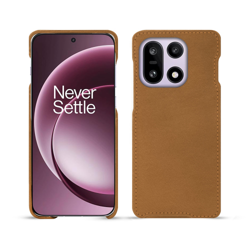 Cover posteriore OnePlus 15 – Protezione in pelle di lusso su misura NoreveCastan esparciate ( Pantone #824F2A )