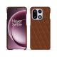 OnePlus 15レザーケース - Marron - Couture ( Nappa - Pantone #8B4720 ) 