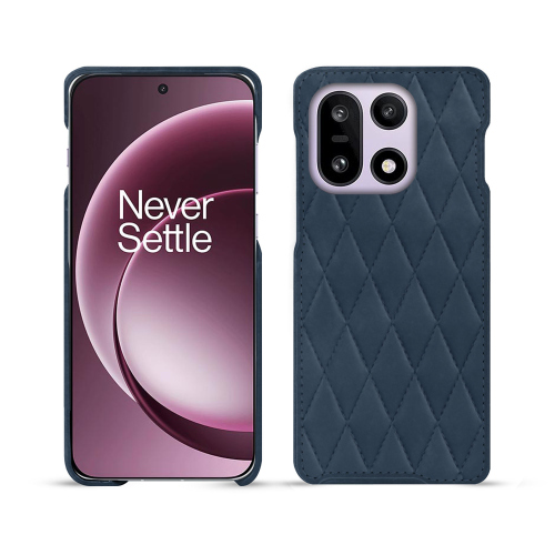 Coque arrière OnePlus 15 – Protection cuir luxe sur mesure NoreveJean vintage - Couture ( Pantone #2f414f  ) 