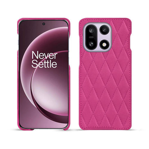 OnePlus 15 后壳——Noreve 奢华定制皮革保护套Rose BB - Couture ( Pantone #DB599F )