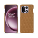 Coque cuir OnePlus 15 - Castan esparciate - Couture ( Pantone #824F2A )