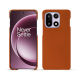 OnePlus 15 leather case - Orange vibrant ( Pantone #e36b39 ) 