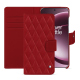 OnePlus 15 レザーウォレットケース - Rouge - Couture ( Nappa - Pantone #d50032 ) 