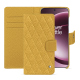OnePlus 15 leather wallet case - Mimosa - Couture ( Pantone #b39437 ) 