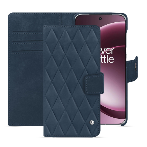 OnePlus 15 Wallet-Hülle – Luxuriöser, handgefertigter Schutz aus Leder von NoreveJean vintage - Couture ( Pantone #2f414f  ) 