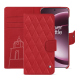 OnePlus 15 レザーウォレットケース - Rouge troupelenc - Couture ( Pantone #AB191A )