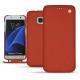 Samsung Galaxy S7 Edge leather case - Arange clouquié