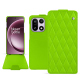 Custodia in pelle OnePlus 15 - Vert fluo - Couture ( Pantone #00ab5f ) 