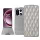 Capa em pele OnePlus 15 - Platinium - Couture ( Pantone 877C ) 