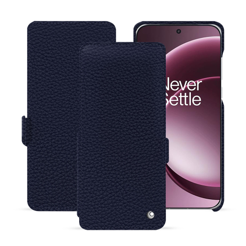 Housse à rabat horizontal OnePlus 15 – Protection cuir luxe NoreveCobalt ( Pantone #2b253f ) 