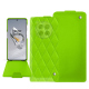 Housse cuir OnePlus 15 - Vert fluo - Couture ( Pantone #00ab5f ) 