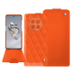 Housse cuir OnePlus 15 - Orange fluo - Couture ( Pantone #ff5406 ) 