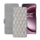 Capa em pele OnePlus 15 - Platinium - Couture ( Pantone 877C ) 