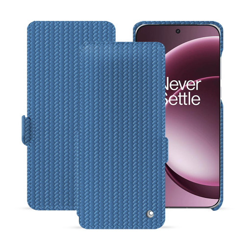 OnePlus 15 horizontal flip cover – Noreve luxury leather protectionAbaca ishia ( Pantone #395775 ) 