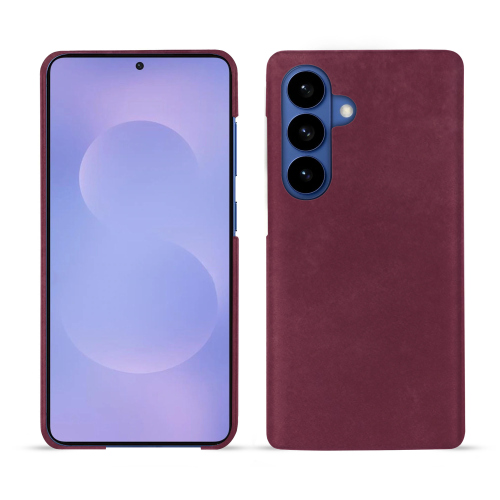 Samsung Galaxy S26 リアカバー | Noreve プレミアムレザー保護ケースPrune vintage ( Pantone #612434 ) 