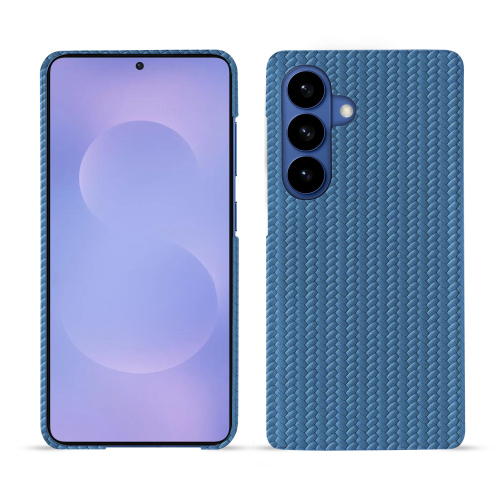 Samsung Galaxy S26 リアカバー | Noreve プレミアムレザー保護ケースAbaca ishia ( Pantone #395775 ) 