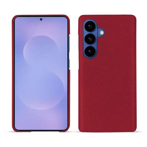 Capa traseira Samsung Galaxy S26 | Proteção em couro premium NoreveRouge passion ( Pantone #a6192e ) 