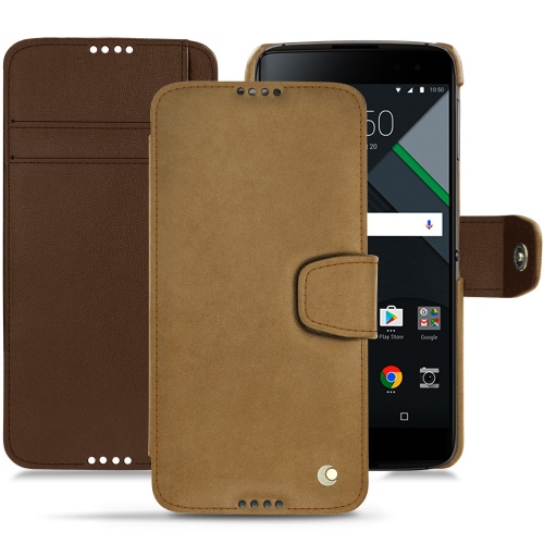 Capa em pele Blackberry DTEK60Sable vintage ( Pantone #9b7340 ) 