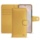 Capa de couro para carteira Samsung Galaxy S26 Edge - Or Maïa ( Pantone 871C ) 