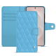 Funda de piel para cartera Samsung Galaxy S26 Edge - Bleu ciel - Couture ( Nappa - Pantone #abcae9 ) 
