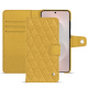 Samsung Galaxy S26 Edge leather wallet case - Mimosa - Couture ( Pantone #b39437 ) 