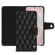Samsung Galaxy S26 Edge leather wallet case - Onyx - Couture ( Noir / Black ) 