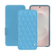 Funda de piel Samsung Galaxy S26 Edge - Bleu ciel - Couture ( Nappa - Pantone #abcae9 ) 