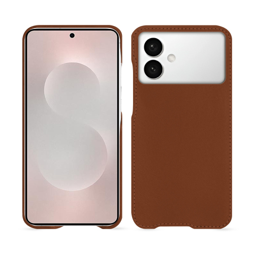 Capa traseira Samsung Galaxy S26+ | Proteção Premium NoreveMarron ( Nappa - Pantone #8B4720 ) 