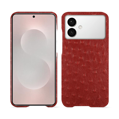 Coque arrière Samsung Galaxy S26+| Protection Premium NoreveAutruche ciliegia ( Pantone #a4343a ) 